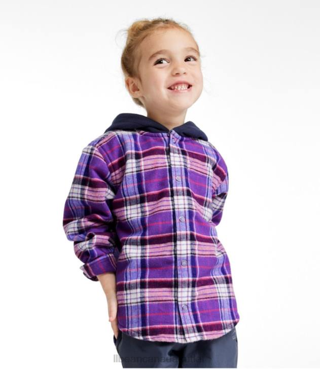 Clothing Treeline H8XZ4661 Fleece-Lined Flannel Shirt Kids L.L.Bean - Image 2