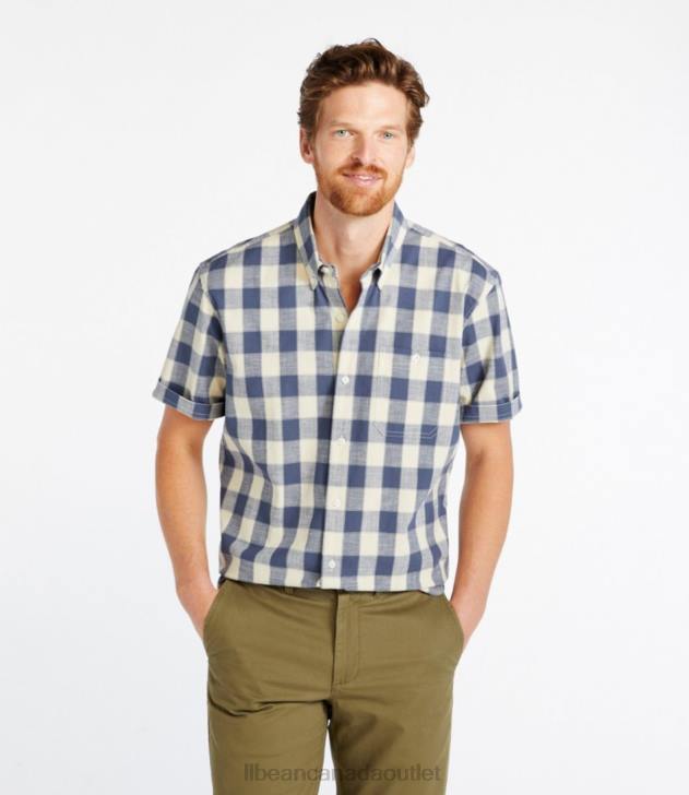 Clothing Vintage Indigo H8XZ696 Comfort Stretch Chambray Shirt Men L.L.Bean - Image 2
