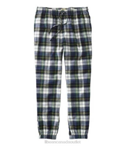 Clothing Vintage Tartan H8XZ6605 Scotch Plaid Flannel Jogger Pants Men L.L.Bean