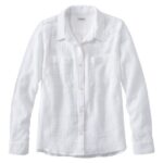 Clothing White H8XZ4641 Cloud Gauze Shirt Women L.L.Bean