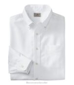 Clothing White H8XZ5008 Wrinkle-Free Classic Oxford Cloth Shirt Men L.L.Bean