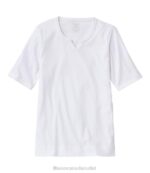 Clothing White H8XZ6915 Pima Cotton Tee Women L.L.Bean