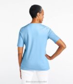 Clothing White H8XZ6915 Pima Cotton Tee Women L.L.Bean - Image 3