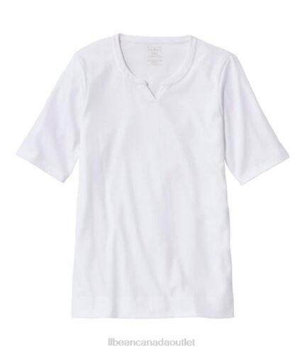 Clothing White H8XZ6915 Pima Cotton Tee Women L.L.Bean