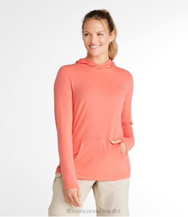 Clothing Wild Salmon H8XZ1310 Tropicwear Comfort Hoodie Women L.L.Bean - Image 2