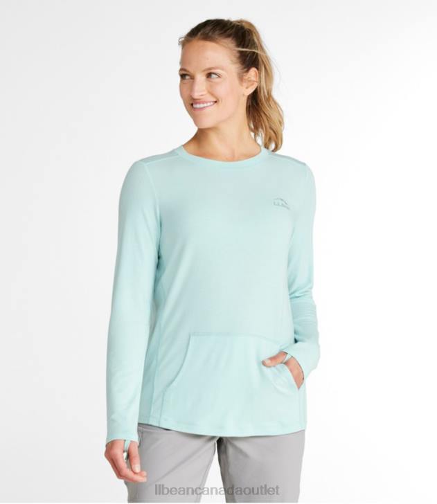 Clothing Wild Salmon H8XZ434 Tropicwear Comfort Crew Women L.L.Bean - Image 2