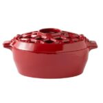 Home Decor Red Enamel H8XZ5530 Lattice Stovetop Steamer Unisex L.L.Bean