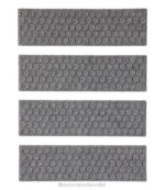 Home Goods Gray H8XZ6851 Washable Waterhog Mat Set of Four Unisex L.L.Bean