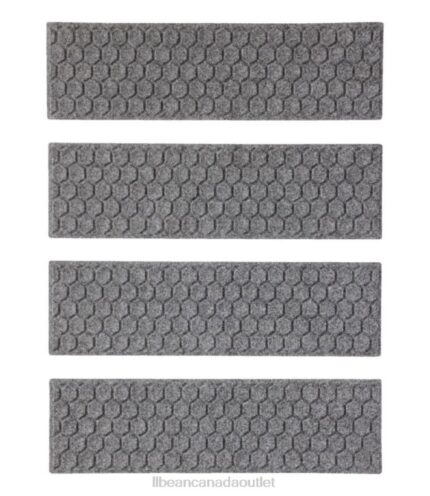 Home Goods Gray H8XZ6851 Washable Waterhog Mat Set of Four Unisex L.L.Bean