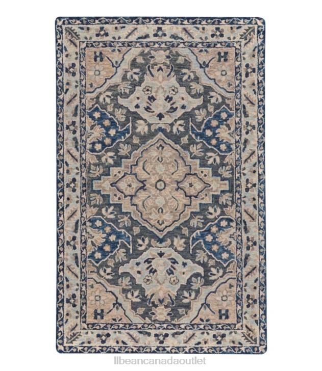 Home Goods Ink H8XZ2869 Diamond Floral Wool Tufted Rug Unisex L.L.Bean - Image 1