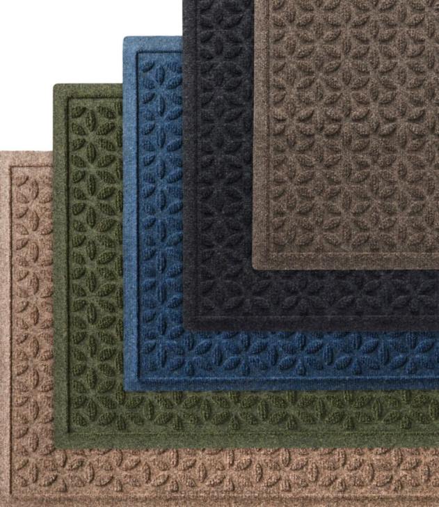 Home Goods Medium Gray H8XZ6337 Heavyweight Recycled Waterhog Mat Runner Blooming Circles Unisex L.L.Bean - Image 4