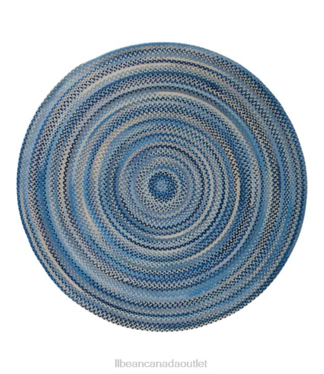 Home Goods Mid-Blue Multi H8XZ5638 Braided Wool Rug Unisex L.L.Bean - Image 1