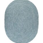 Home Goods Ocean H8XZ2494 All-Weather Braided Rug Concentric Pattern Oval Unisex L.L.Bean