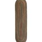Home Goods Rose/Moss H8XZ4516 Braided Wool Runner Unisex L.L.Bean
