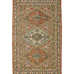 Home Goods Slate H8XZ2821 Bordered Medallion Wool Tufted Rug Unisex L.L.Bean