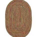Home Goods Straw Tweed H8XZ6287 All-Weather Braided Rug Concentric Pattern Oval Unisex L.L.Bean