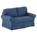 Indoor Furniture Blue H8XZ4555 Pine Point Slipcovered Love Seat Performance Linen Unisex L.L.Bean