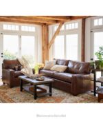 Indoor Furniture Chestnut Brown H8XZ2901 Portland Leather Sofa Unisex L.L.Bean - Image 4