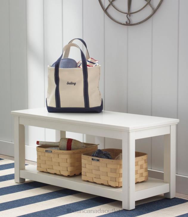 Indoor Furniture Paperwhite H8XZ2805 Painted Farmhouse Bench Unisex L.L.Bean - Image 2