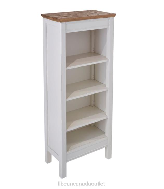 Indoor Furniture Paperwhite H8XZ2854 Painted Farmhouse Four-Shelf Bookcase Wood Top Unisex L.L.Bean - Image 1