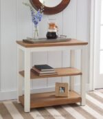 Indoor Furniture Paperwhite H8XZ2878 Painted Farmhouse Two-Shelf Console Wood Top Unisex L.L.Bean - Image 2