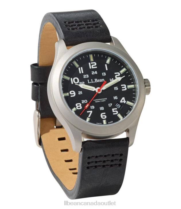Outdoor Accessories Black H8XZ1538 Casco Bay Self-Illuminating Field Watch. 40mm Unisex L.L.Bean - Image 1