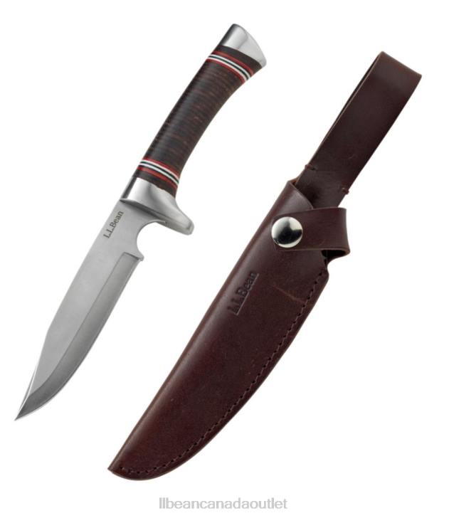 Outdoor Accessories Brown H8XZ1290 Stacked Leather Hunting Knife Unisex L.L.Bean - Image 1