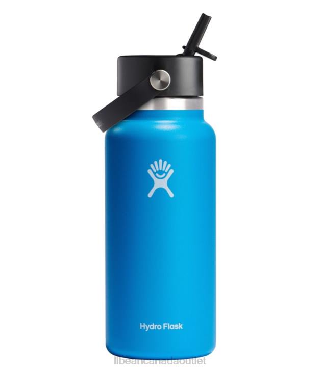 outdoor_accessories_pacific_h8xz1601_hydro_flask_wide_mouth_water_bottle_with_flex_straw_cap_unisex_l_l_bean.jpg Outdoor Accessories Pacific H8XZ1601 Hydro Flask Wide Mouth Water Bottle with Flex Straw Cap Unisex L.L.Bean - Image 1