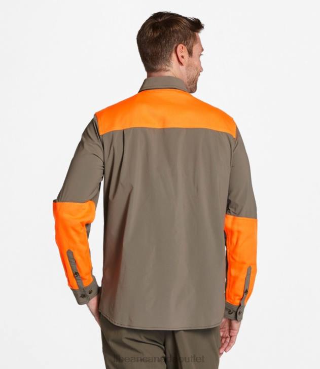 Outdoor Equipment Ash/Hunter Orange H8XZ1599 Technical Stretch Upland Shirt with No Fly Zone Men L.L.Bean - Image 3