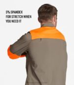Outdoor Equipment Ash/Hunter Orange H8XZ1599 Technical Stretch Upland Shirt with No Fly Zone Men L.L.Bean - Image 4