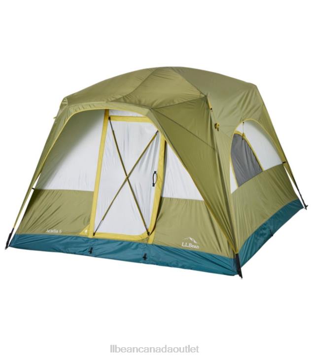 Outdoor Equipment Avocado/Chartreuse H8XZ1308 Acadia 6-Person Family Tent Unisex L.L.Bean - Image 1
