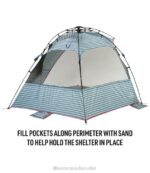Outdoor Equipment Bayside Blue Stripe H8XZ1220 Sunbuster Folding Shelter Print Unisex L.L.Bean - Image 4