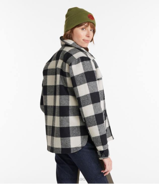 Outdoor Equipment Deep Red Plaid H8XZ2112 Maine Guide Zip Front Jac-Shirt with Primaloft Women L.L.Bean - Image 3