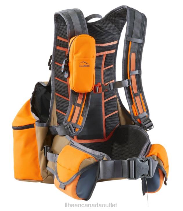 outdoor_equipment_tan_hunter_orange_h8xz1269_technical_upland_vest_pack_unisex_l_l_bean.jpg Outdoor Equipment Tan/Hunter Orange H8XZ1269 Technical Upland Vest Pack Unisex L.L.Bean - Image 1