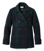 Outerwear Black Watch Tartan H8XZ939 Classic Lambswool Peacoat Women L.L.Bean