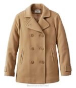 Outerwear Camel H8XZ886 Classic Lambswool Peacoat Women L.L.Bean