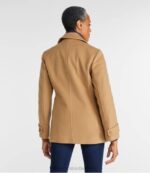 Outerwear Camel H8XZ886 Classic Lambswool Peacoat Women L.L.Bean - Image 3