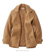 Outerwear Camel H8XZ886 Classic Lambswool Peacoat Women L.L.Bean - Image 4