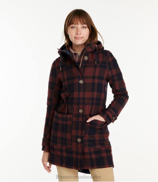 Outerwear Canyon Rust Plaid H8XZ933 West End Wool Coat Women L.L.Bean - Image 2
