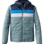 Outerwear Forest Gray/Carbon Navy H8XZ4950 Mountain Classic Puffer Hooded Jacket Men L.L.Bean