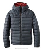 Outerwear Gunmetal Gray H8XZ5123 Down Hooded Jacket Men L.L.Bean