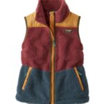 Outerwear Rosewood/Rangeley Blue H8XZ5104 Sherpa Fleece Vest Women L.L.Bean