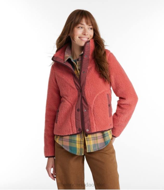 Outerwear Vintage Indigo H8XZ827 Sherpa Fleece Jacket Women L.L.Bean - Image 2