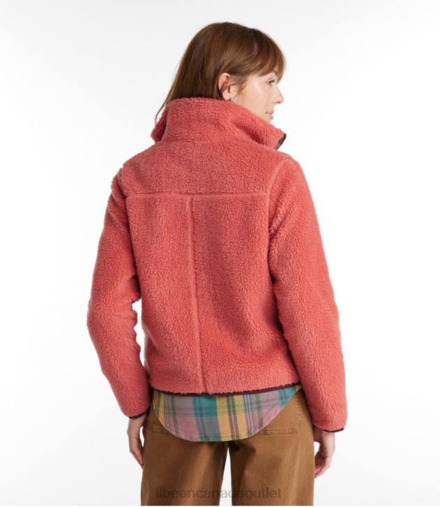 Outerwear Vintage Indigo H8XZ827 Sherpa Fleece Jacket Women L.L.Bean - Image 3