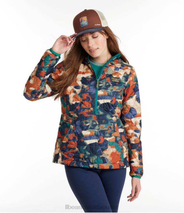 Outerwear Warm Teal Camo H8XZ3682 Katahdin Insulated Pullover Women L.L.Bean - Image 2