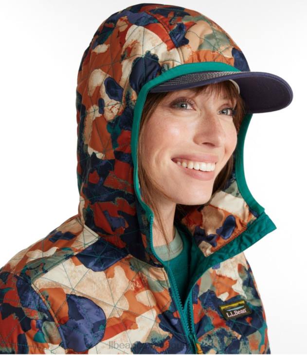 Outerwear Warm Teal Camo H8XZ3682 Katahdin Insulated Pullover Women L.L.Bean - Image 4
