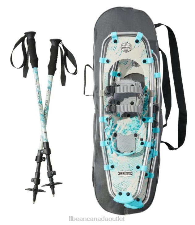 Winter Sports Teal Blue Fracture H8XZ1847 Winter Walker Snowshoe Package Unisex L.L.Bean - Image 1