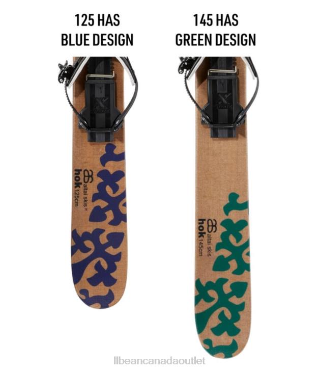 Winter Sports Wood/Graphic H8XZ1774 Altai Hok Skis with Universal Bindings Unisex L.L.Bean - Image 2